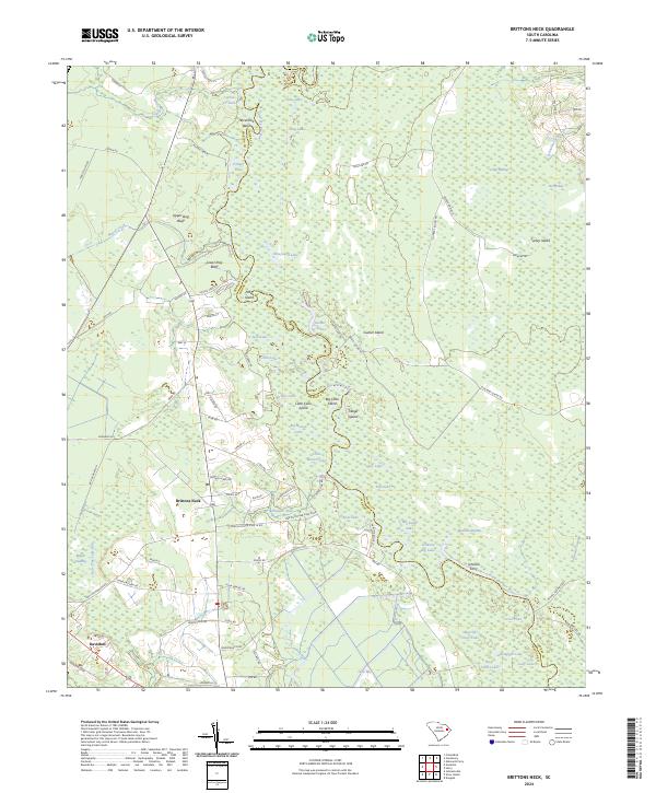 USGS Topographic Map – Brittons Neck