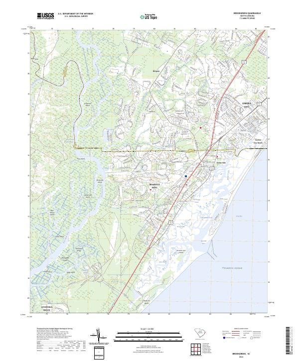 USGS Topographic Map – Brookgreen