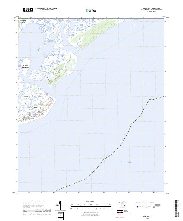 USGS Topographic Map – Capers Inlet