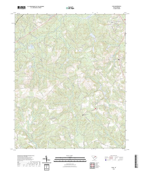USGS Topographic Map – Cash