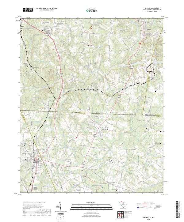 USGS Topographic Map – Chesnee