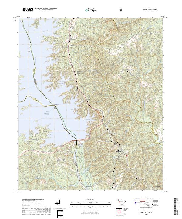 USGS Topographic Map – Clarks Hill