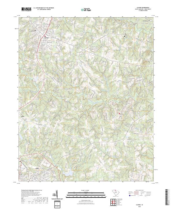 USGS Topographic Map – Clover