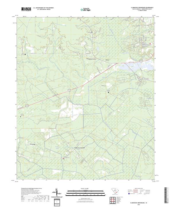 USGS Topographic Map – Clubhouse Crossroads