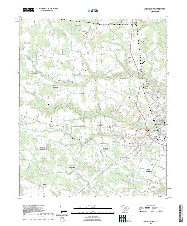 USGS Topographic Map – Darlington West