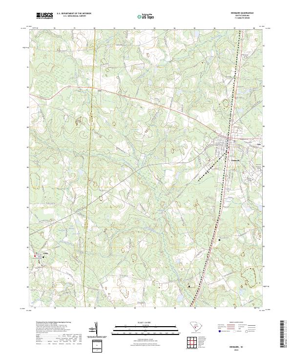 USGS Topographic Map – Denmark