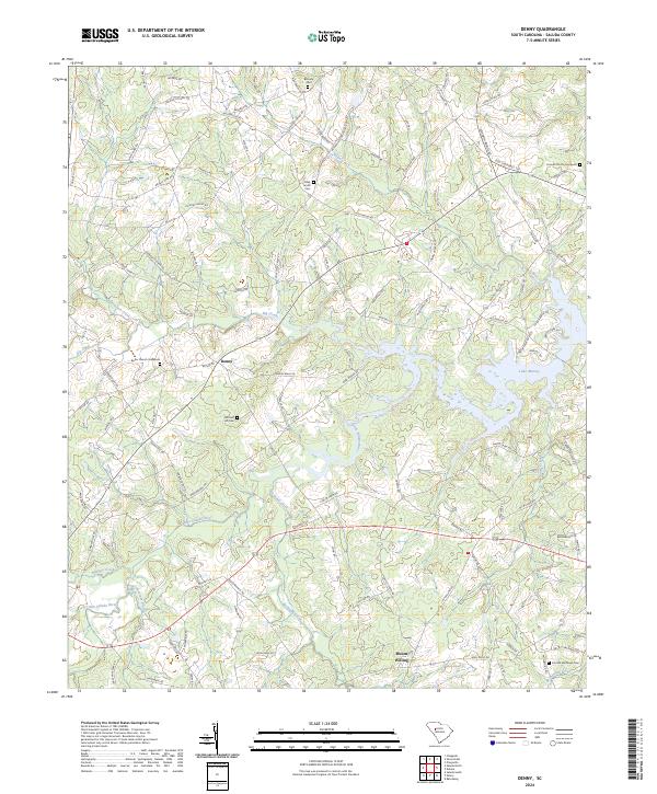 USGS Topographic Map – Denny