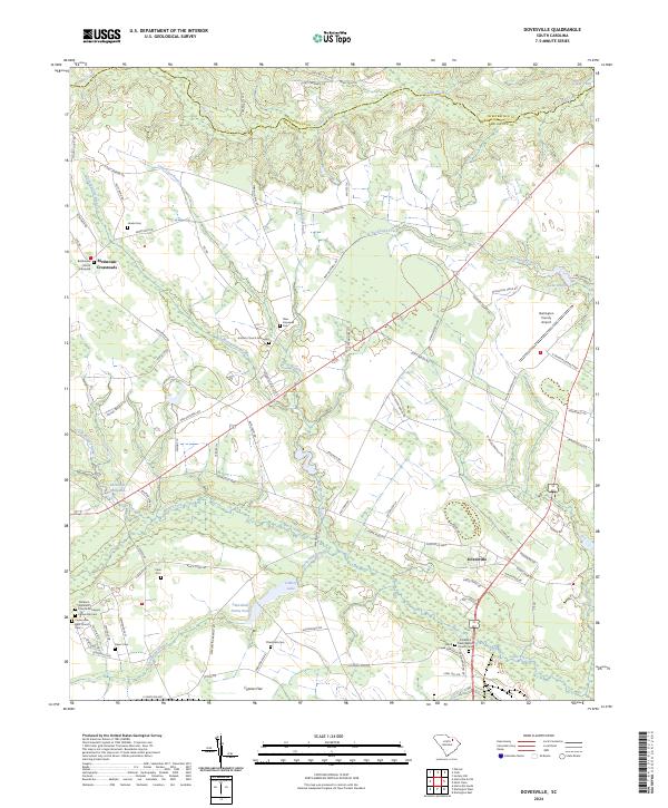USGS Topographic Map – Dovesville