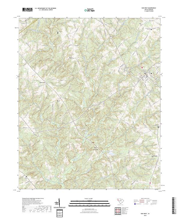 USGS Topographic Map – Due West