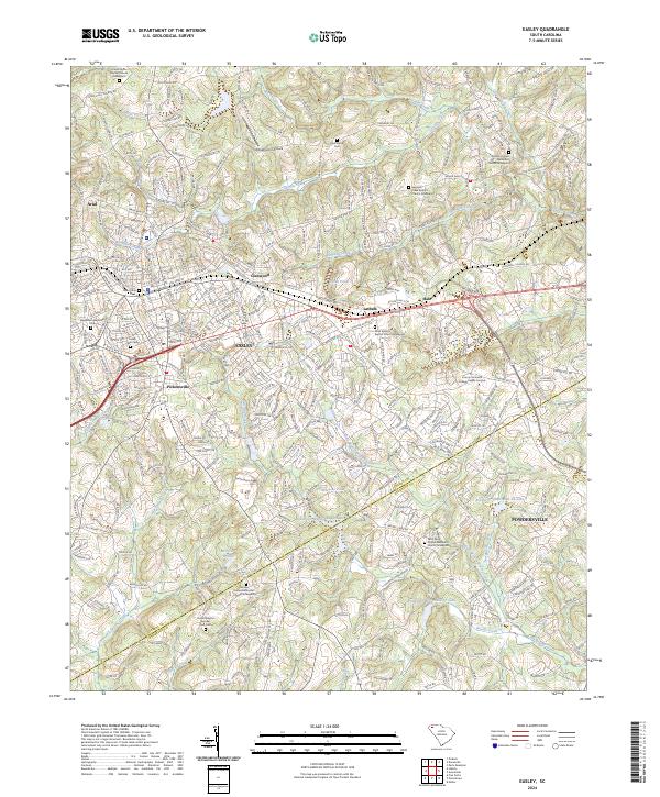 USGS Topographic Map – Easley