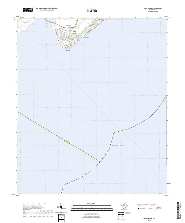 USGS Topographic Map – Edisto Beach