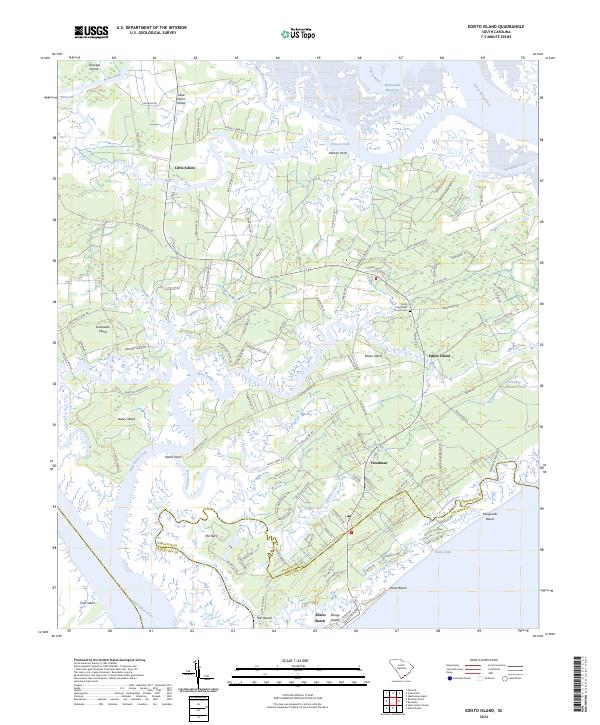 USGS Topographic Map – Edisto Island