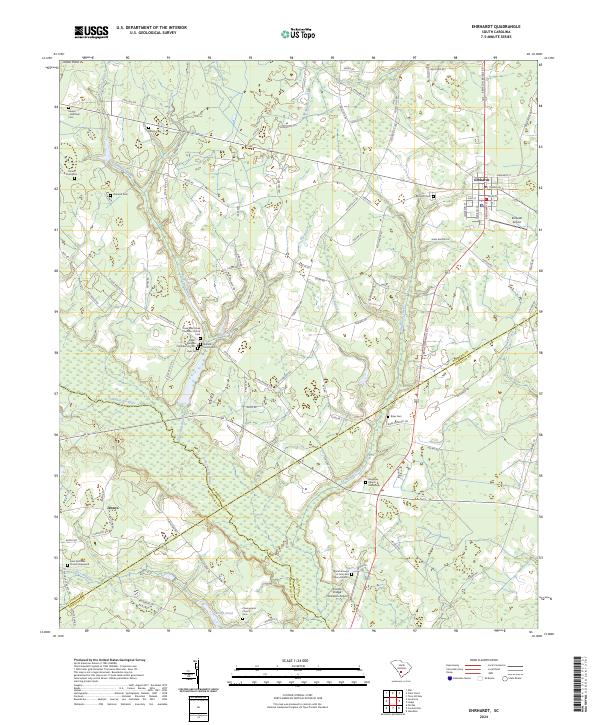 USGS Topographic Map – Ehrhardt