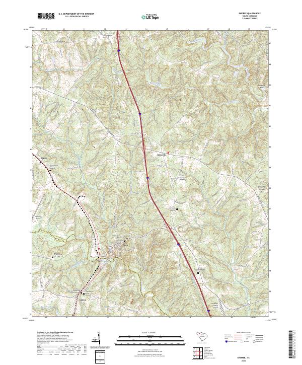 USGS Topographic Map – Enoree