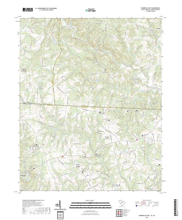 USGS Topographic Map – Fingerville East
