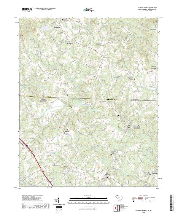USGS Topographic Map – Fingerville West
