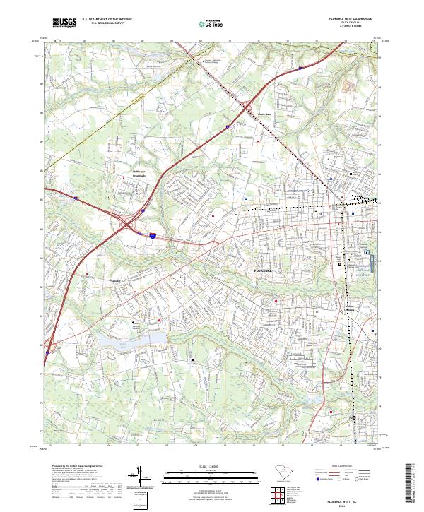 USGS Topographic Map – Florence West