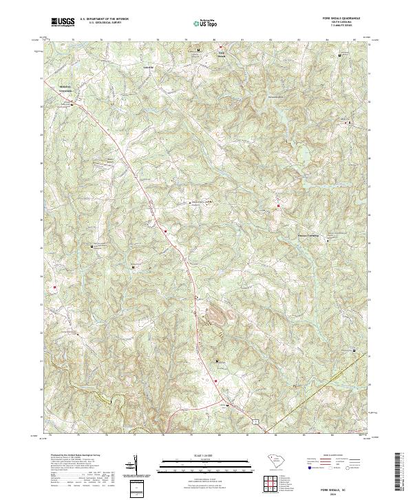 USGS Topographic Map – Fork Shoals