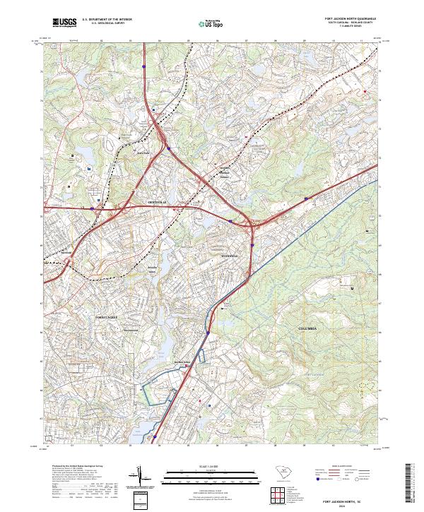 USGS Topographic Map – Fort Jackson North