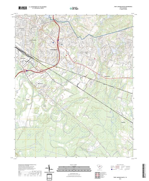 USGS Topographic Map – Fort Jackson South