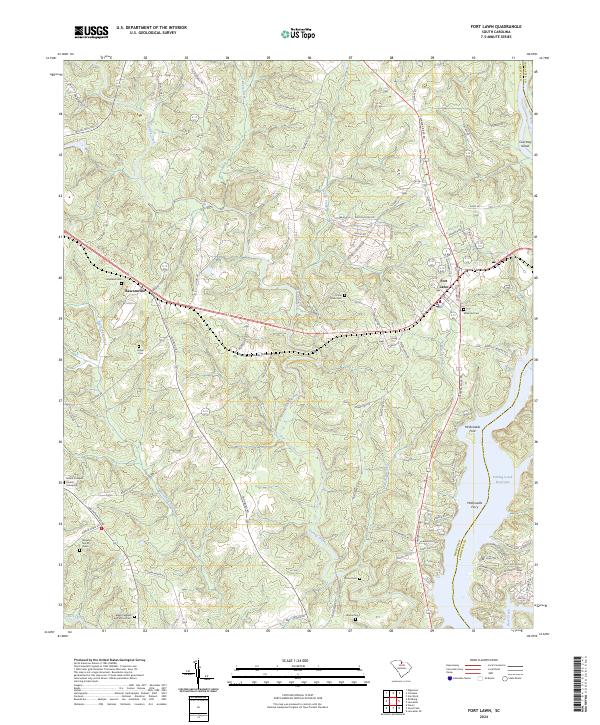 USGS Topographic Map – Fort Lawn