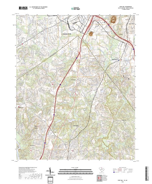 USGS Topographic Map – Fort Mill