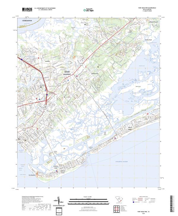USGS Topographic Map – Fort Moultrie
