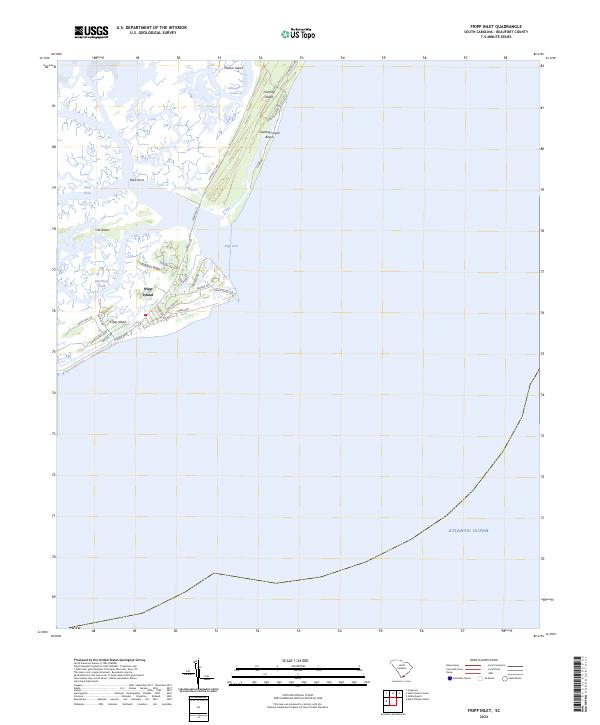 USGS Topographic Map – Fripp Inlet