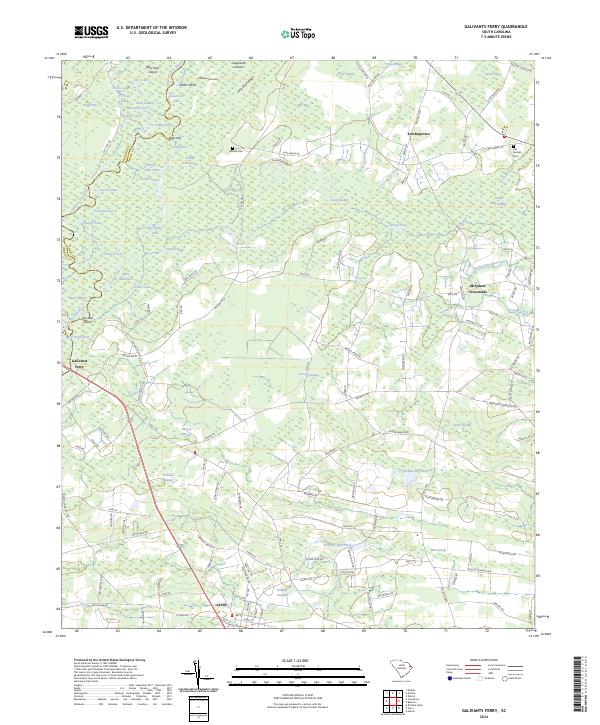 USGS Topographic Map – Galivants Ferry