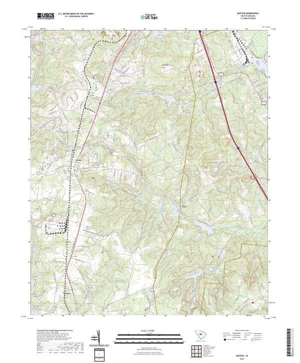 USGS Topographic Map – Gaston