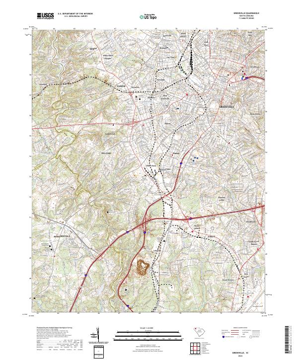 USGS Topographic Map – Greenville