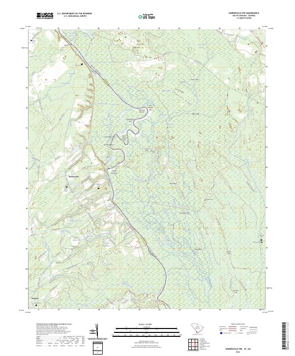 USGS Topographic Map – Hardeeville NW