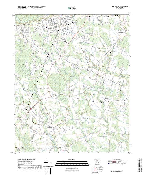 USGS Topographic Map – Hartsville South
