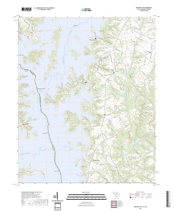 USGS Topographic Map – Hartwell NE
