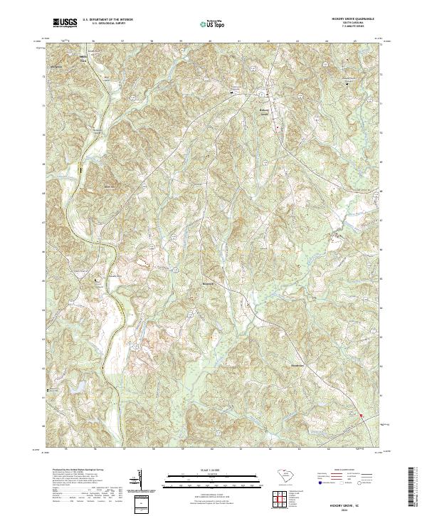 USGS Topographic Map – Hickory Grove