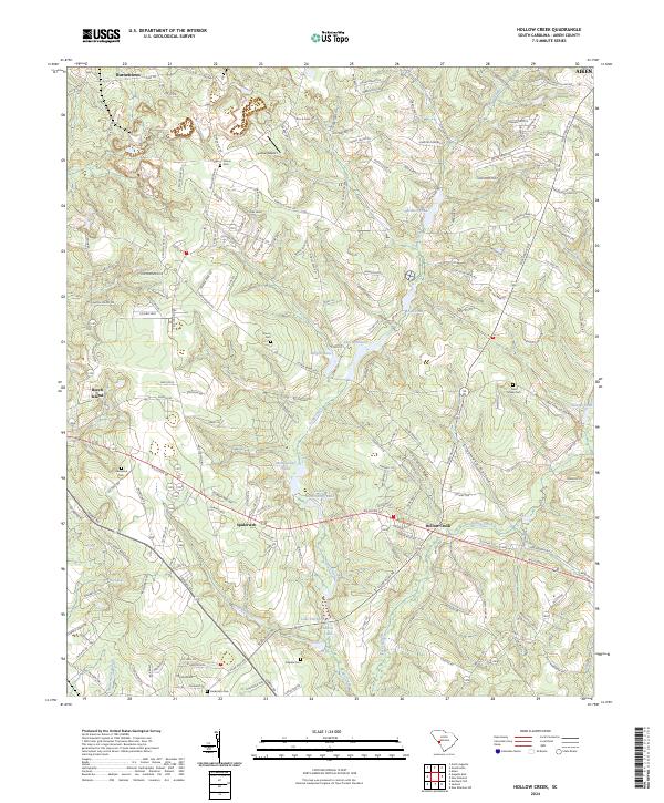 USGS Topographic Map – Hollow Creek