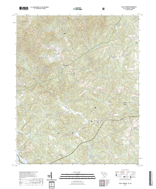 USGS Topographic Map – Holly Springs