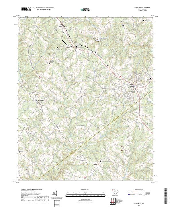 USGS Topographic Map – Honea Path