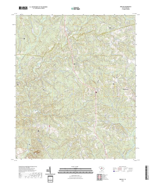 USGS Topographic Map – Irmo NE