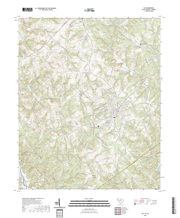 USGS Topographic Map – Iva