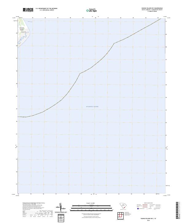 2024 Map of Kiawah Island OE E, 2024 Print