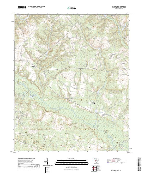 USGS Topographic Map – Kitchings Mill