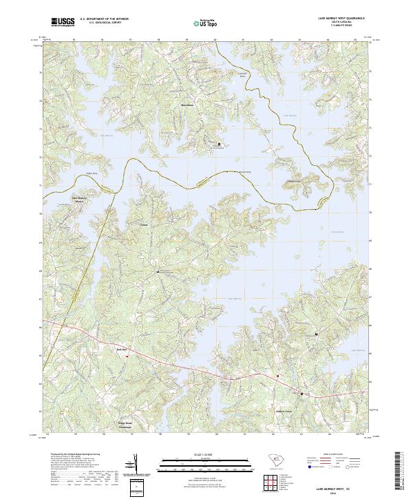 USGS Topographic Map – Lake Murray West