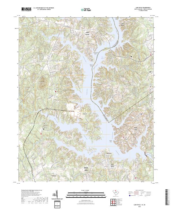 USGS Topographic Map – Lake Wylie
