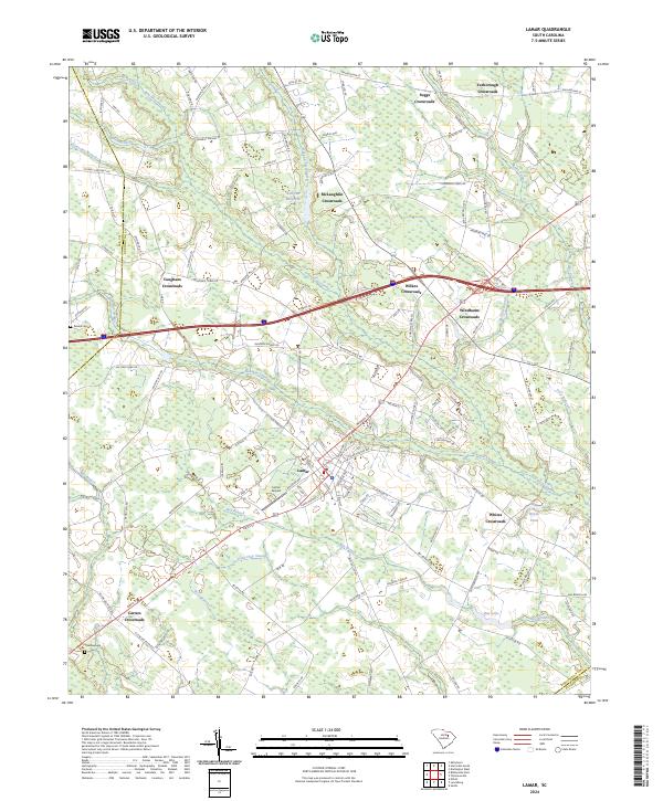 USGS Topographic Map – Lamar