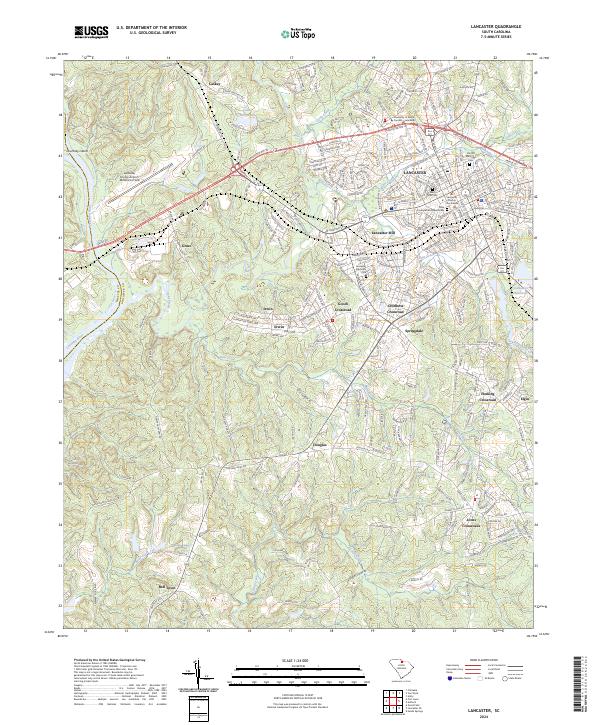 USGS Topographic Map – Lancaster