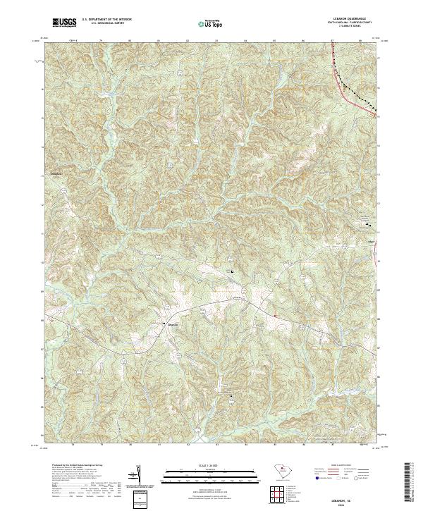 USGS Topographic Map – Lebanon