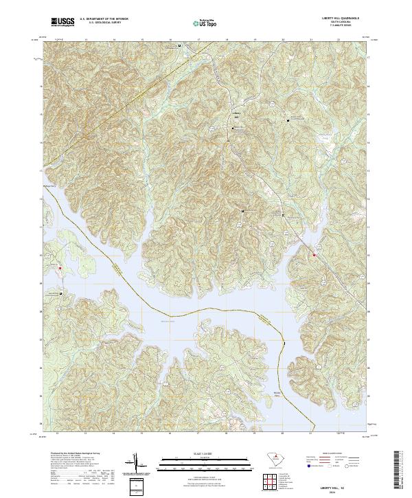 USGS Topographic Map – Liberty Hill