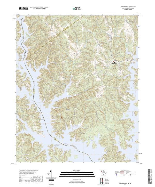 USGS Topographic Map – Lowndesville