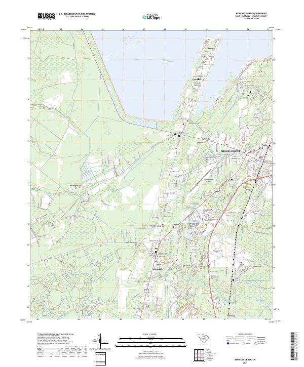 USGS Topographic Map – Moncks Corner